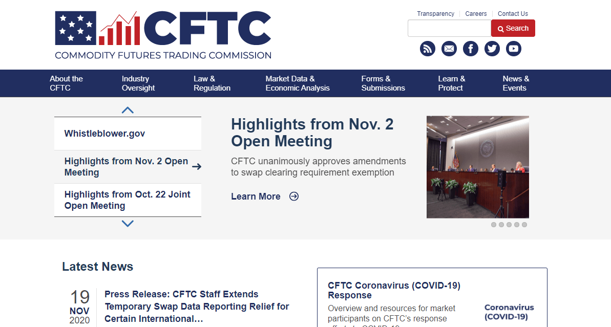 US CFTC website