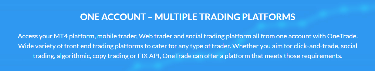 One Trade accounts