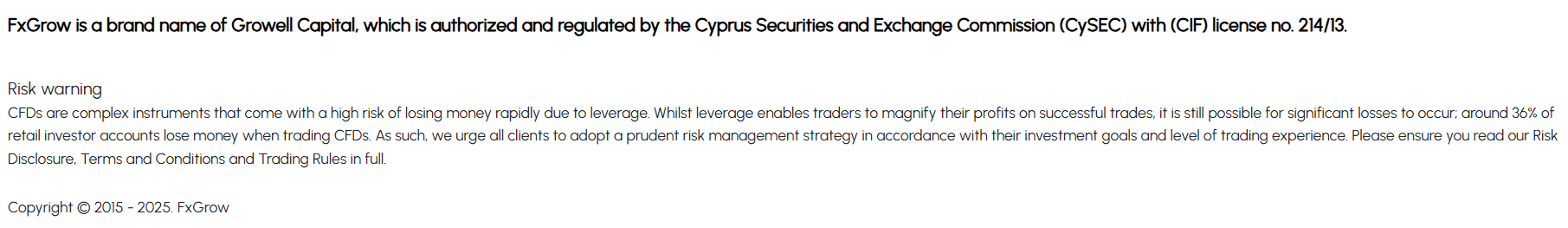 FxGrow License Review