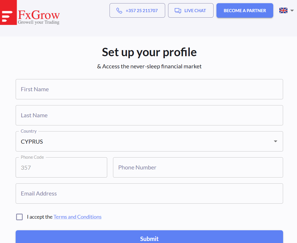 FxGrow Account Opening Review