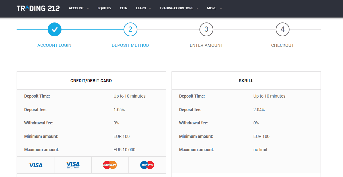 Trading 212 money deposit