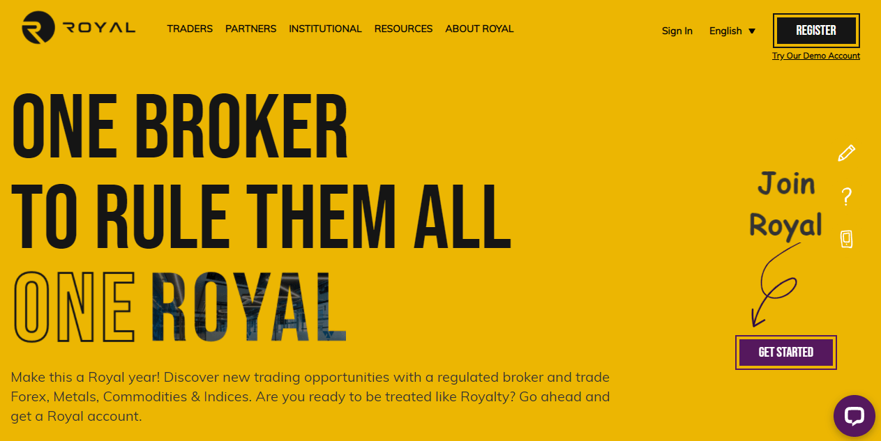 Royal Financial Trading website