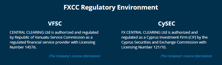 FXCC regulation