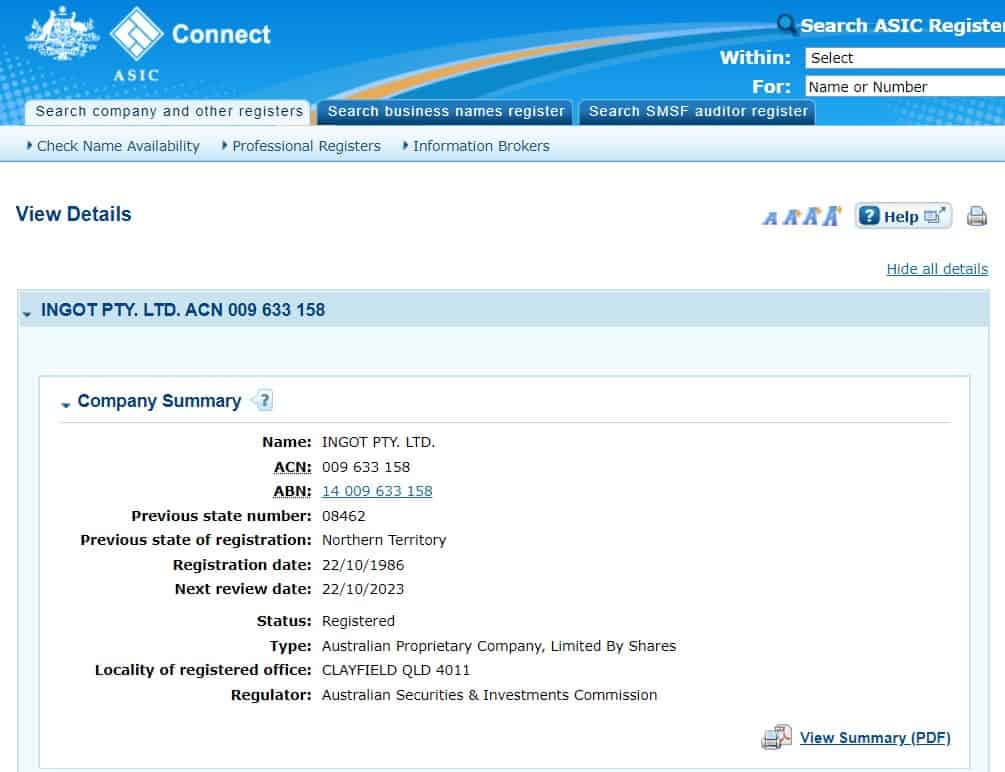 INGOT Review License