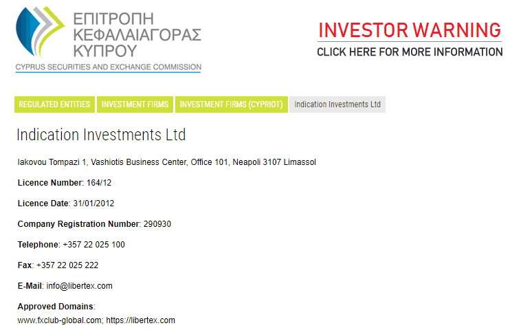 Libertex license CySEC