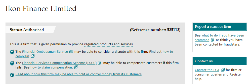 Ikon Finance license