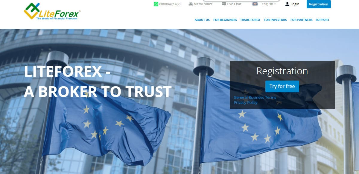 LiteForex website