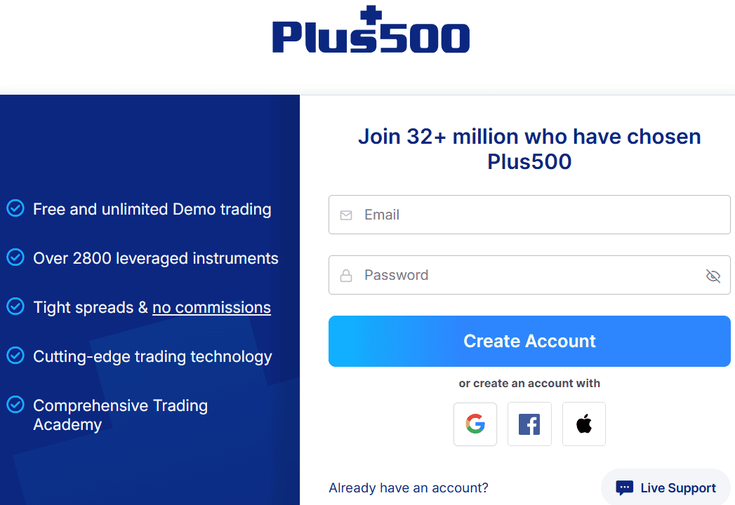 Plus500 Account Opening Review