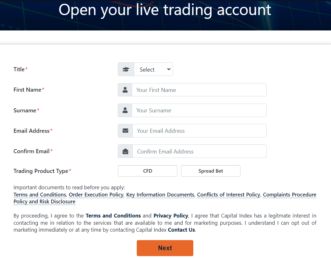 Capital Index Opening an Account Capital Index Opening an Account