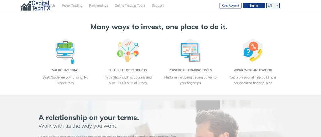 Capitaltechfx homepage