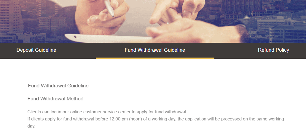 Goldwell Capital withdrawal