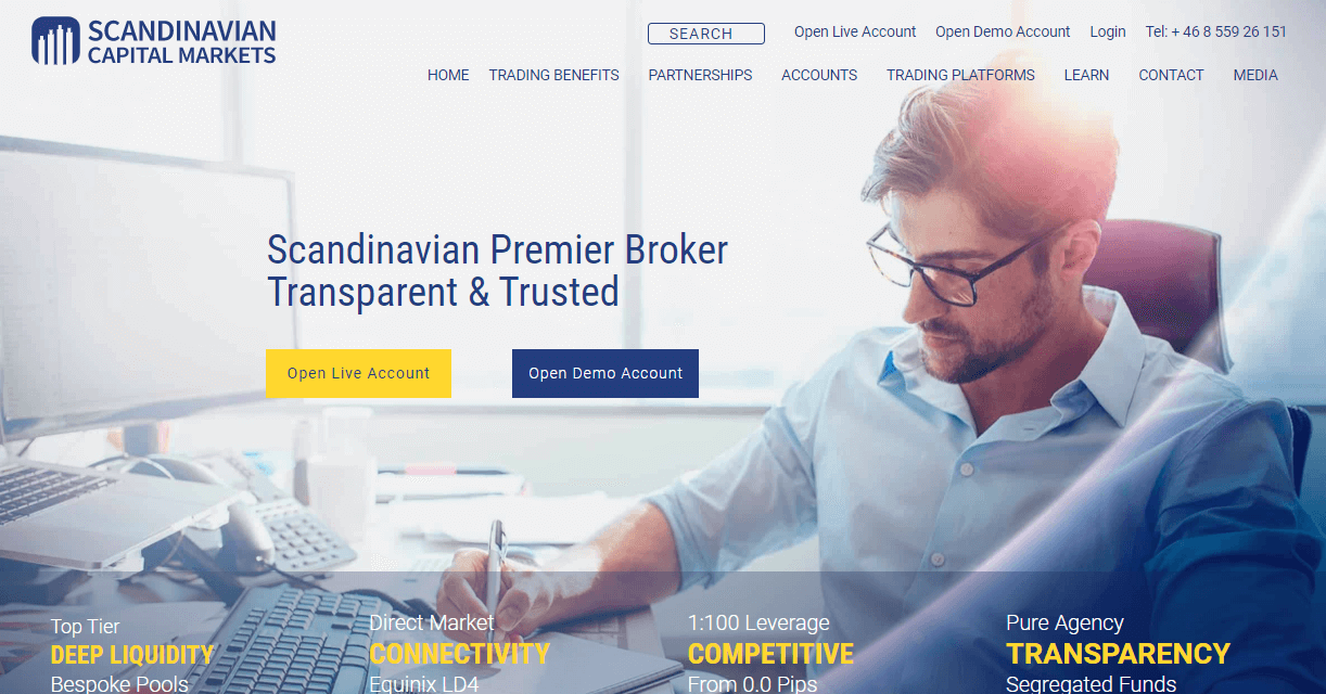 Scandinavian Capital Markets website 