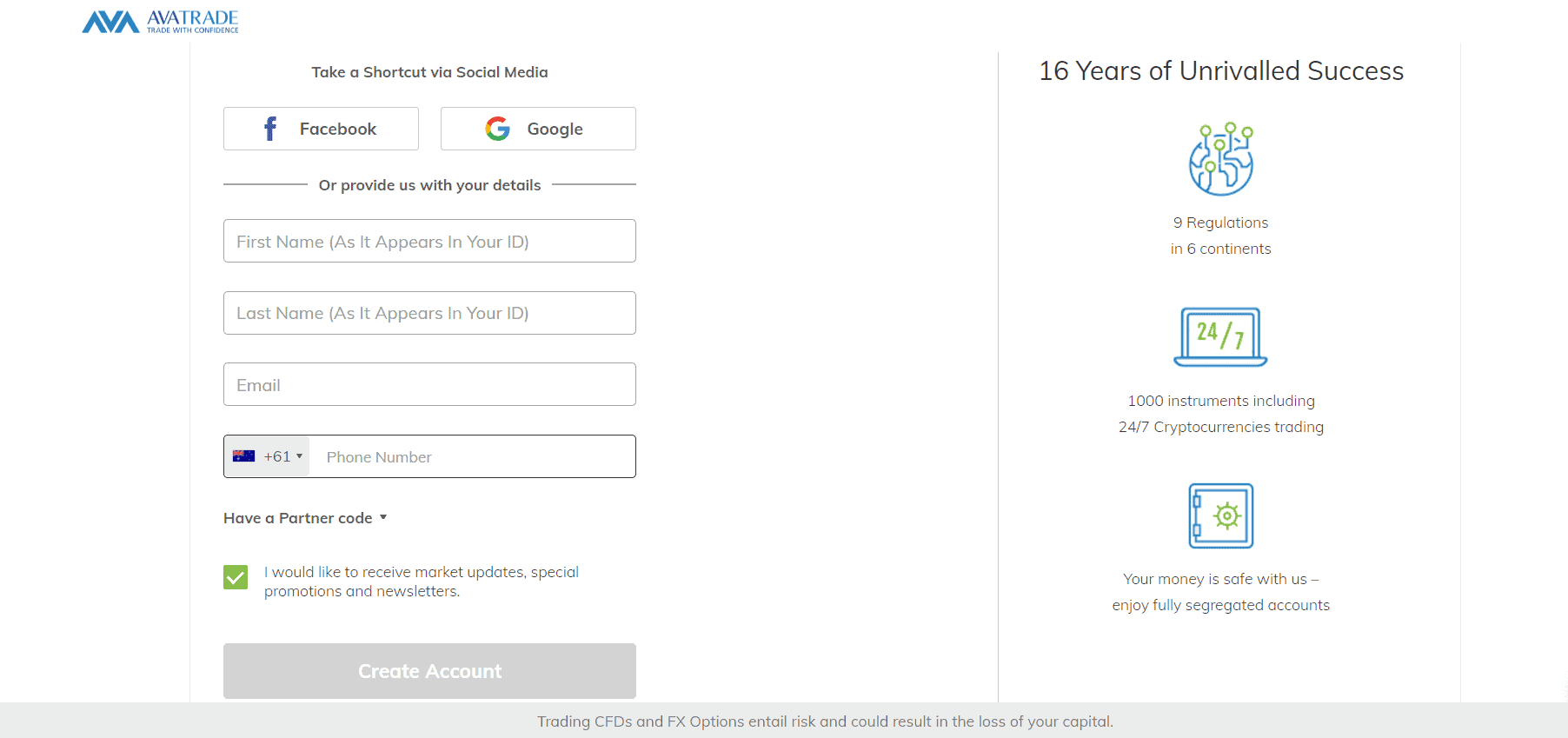 AvaTrade Live Account