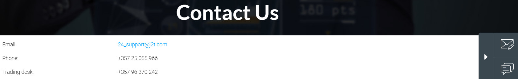 Just2Trade Support Review