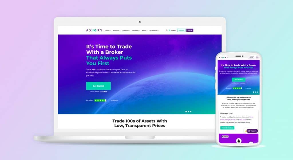 Axiory launches new website