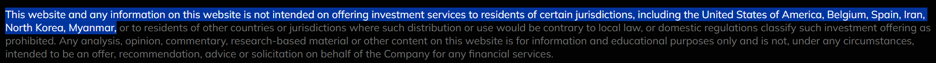 MarketsVox Restricted Regions Review