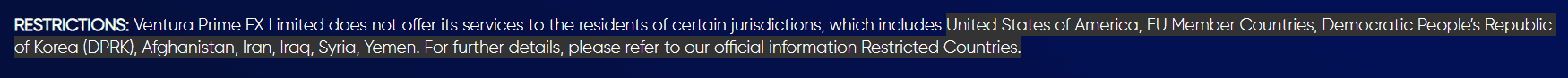 VPFX Restricted Regions Review