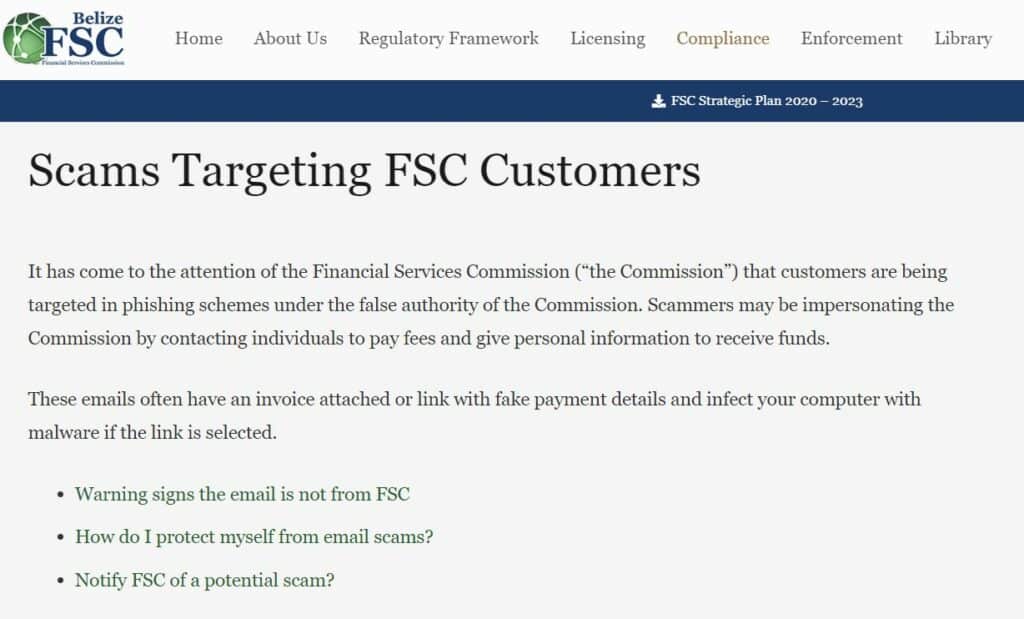 Scams Targeting FSC Customers