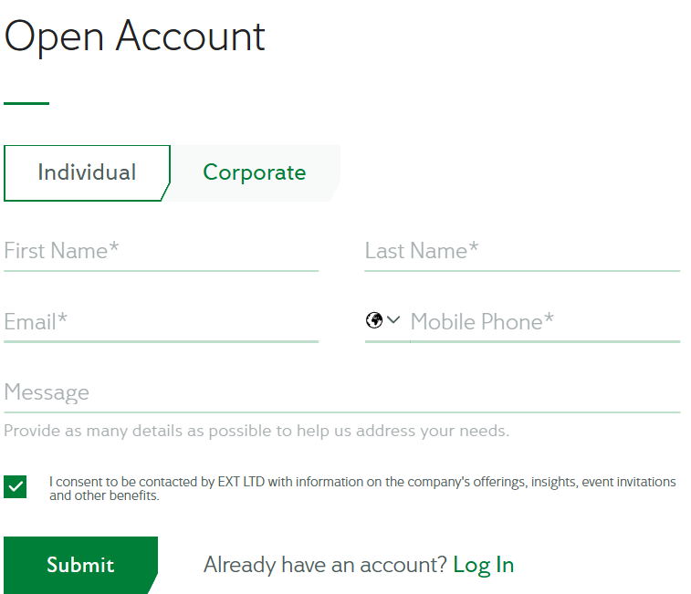 EXT Account Opening Review