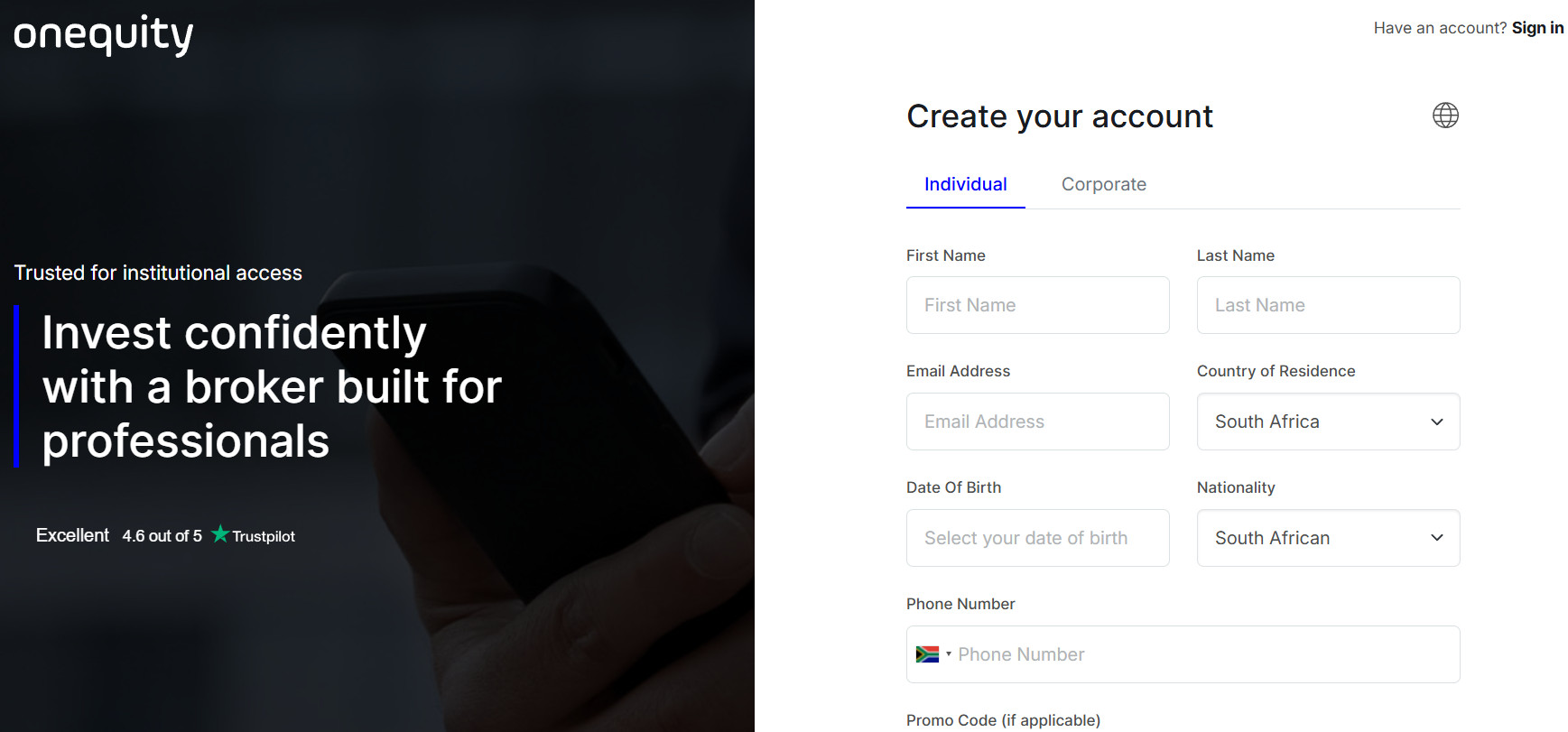 OnEquity Account Opening Review